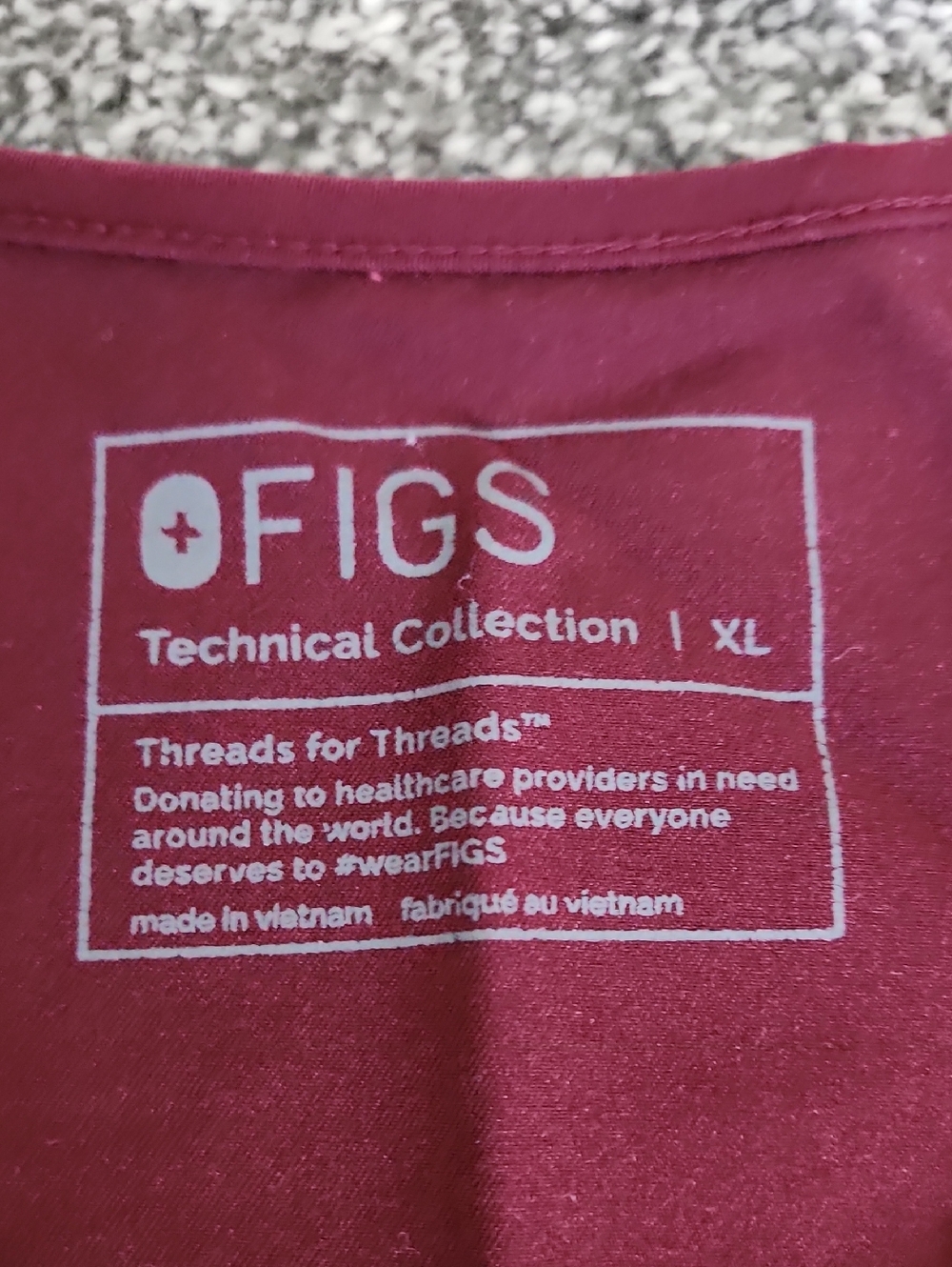 Figs Burgundy Scrub Set - Catarina Top & Jogger Pants - Picture 2 of 2
